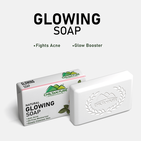 Glowing Natural Herbal Soap – Oil Free, Anti – Acne, Anti – Pigmentation & Enhances Skin’s Youthful Glow!! 110gm