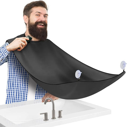 Beard Trimming Apron with Mirror Grip