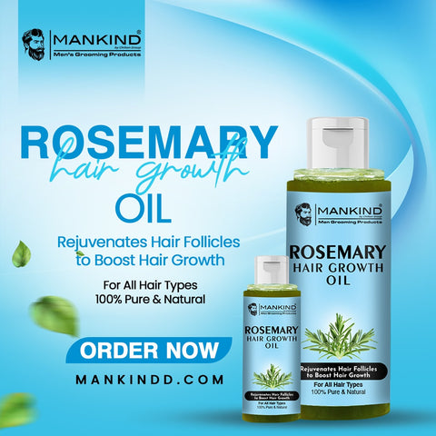 Rosemary Hair Growth Oil - Rejuvenates Hair Follicles to Boost Hair Growth, Detangles Hair & Repair Damaged Hair