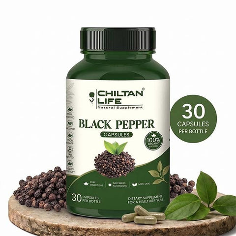 Mankind Black Pepper Capsules 30 tablets 500mg bottle