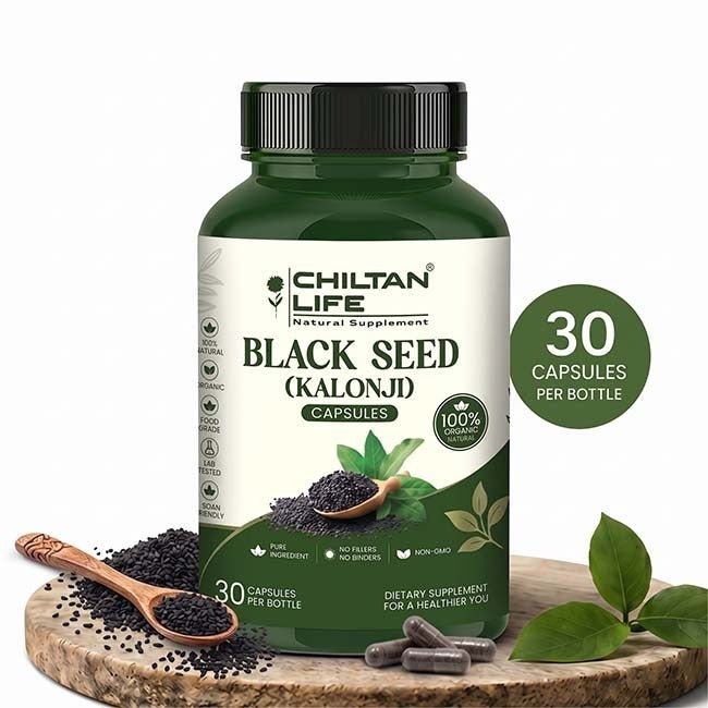 Mankind Black Seed Capsule 30 tablets bottle front