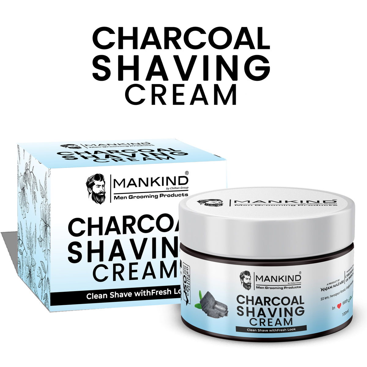 Charcoal Shaving Cream - Absorbs Impurities & Toxins & Gives Smooth Razor Glide