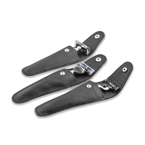 Travel Razor Case – Compact Black Pouch for Safety Razors