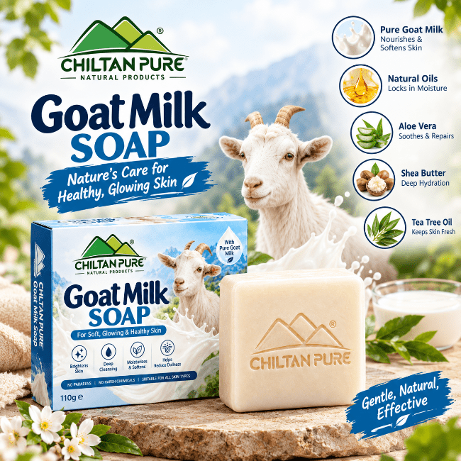 Goat Milk Soap Bar 110g for Soft, Smooth and Glowing Skin - ChiltanPure