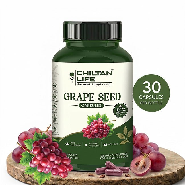 Mankind Grape Seed Capsules 500mg bottle, 30 tablets