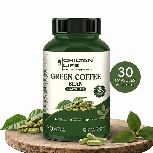 Green Coffee Bean Capsule 100% Natural Green Coffee Bean Tablets 30 Per Bottle 500mg - ChiltanPure
