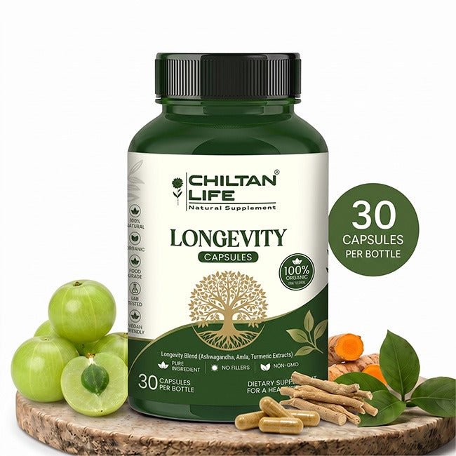 Mankind Longevity Capsule 500mg bottle with 30 tablets