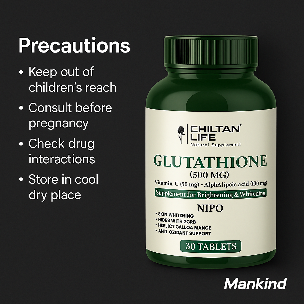 Mankind Glutathione precautions