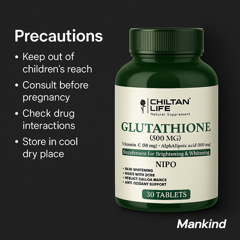 Mankind Glutathione precautions