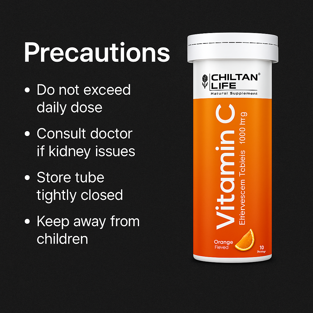 Mankind vitamin C tube with safety storage reminder