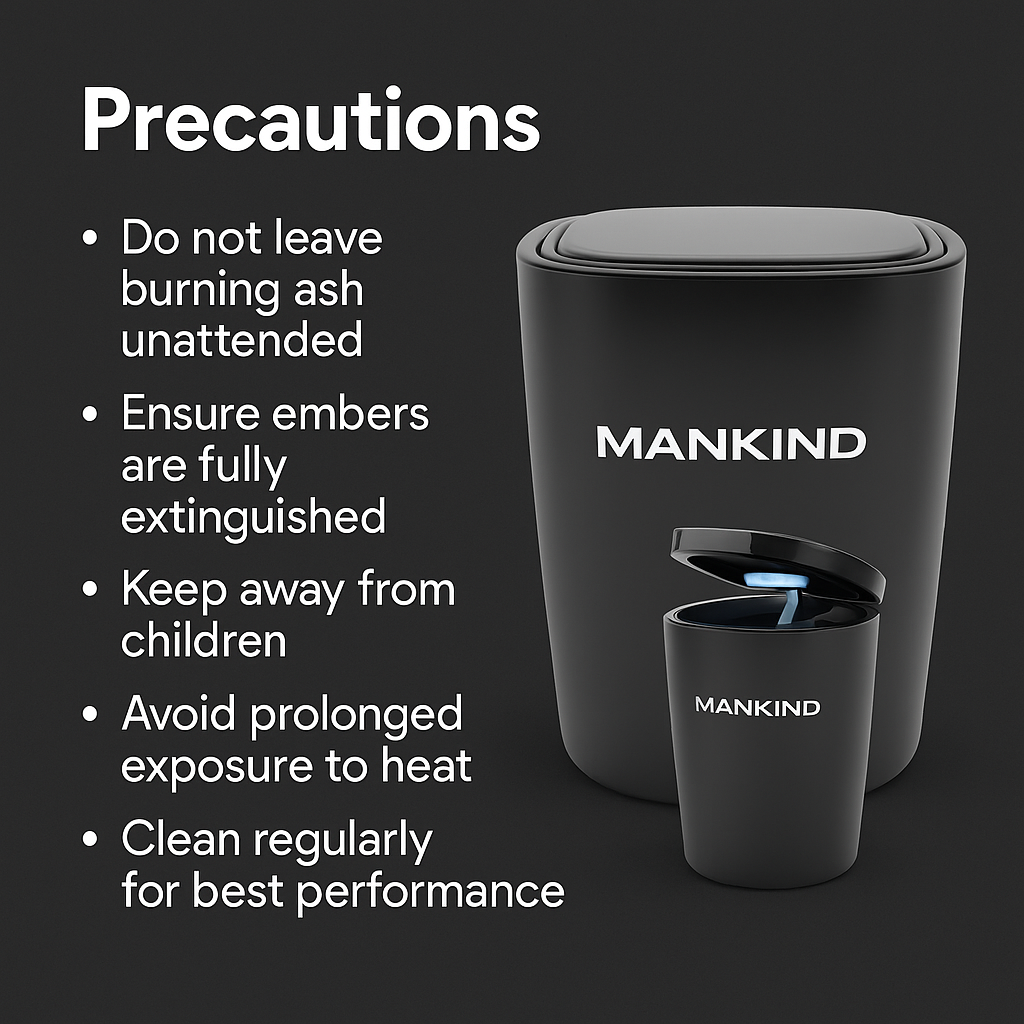 Mankind car ashtray closed with vent clip visible