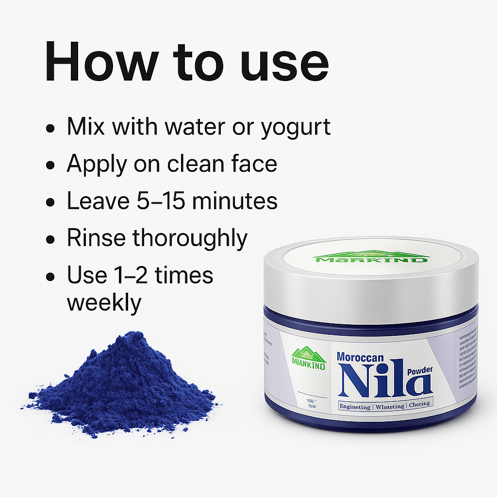 Mankind Moroccan Nila Powder usage steps