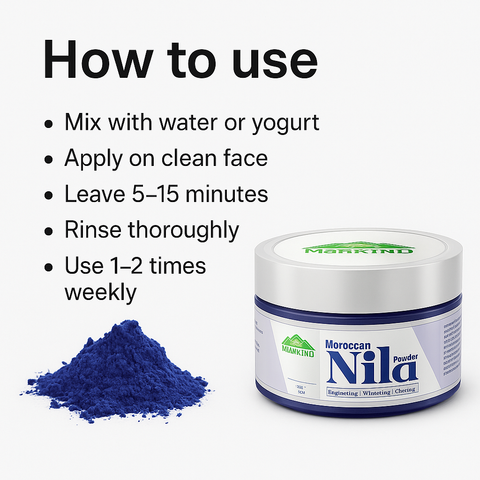 Mankind Moroccan Nila Powder usage steps