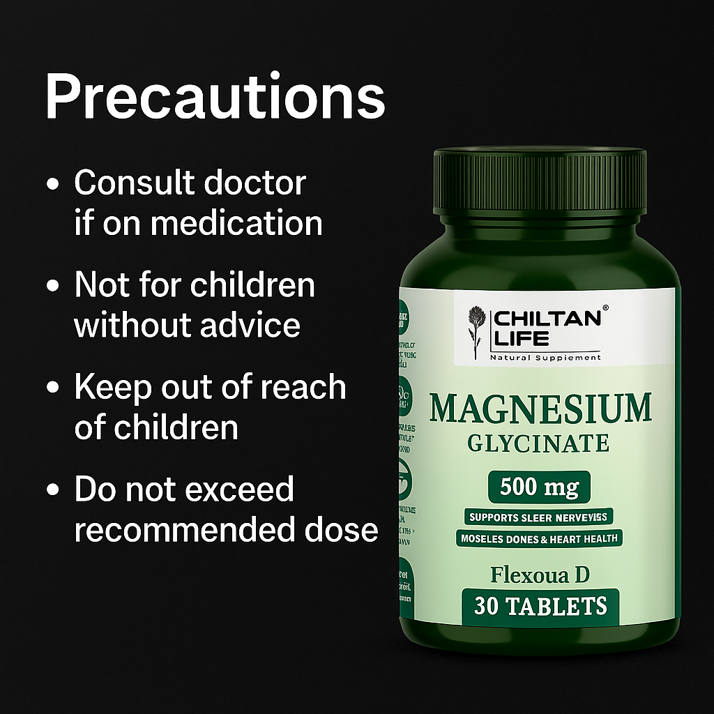 Mankind Magnesium Glycinate precautions