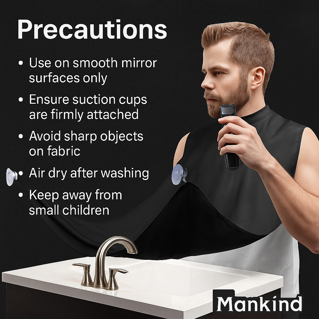 Mankind beard trimming apron precautions
