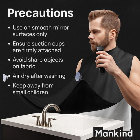 Mankind beard trimming apron precautions