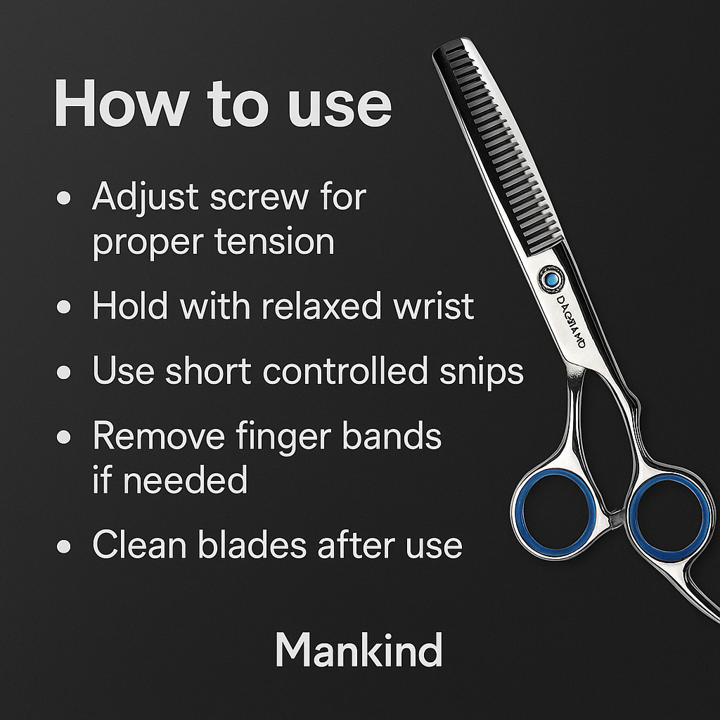 Mankind scissors usage steps