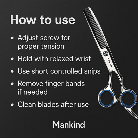 Mankind scissors usage steps