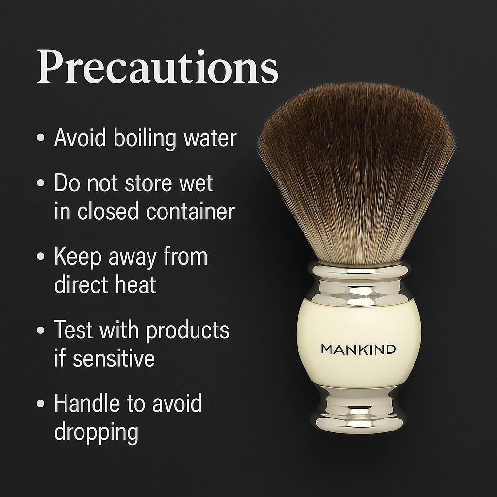 Mankind shaving brush care precautions