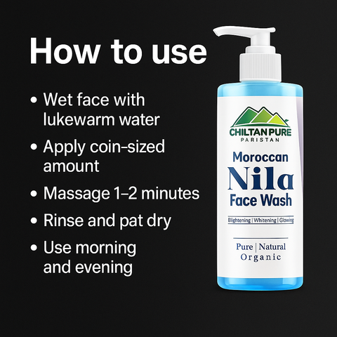 Mankind Moroccan Nila Face Wash usage steps