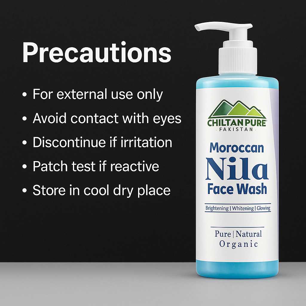 Mankind Moroccan Nila Face Wash precautions