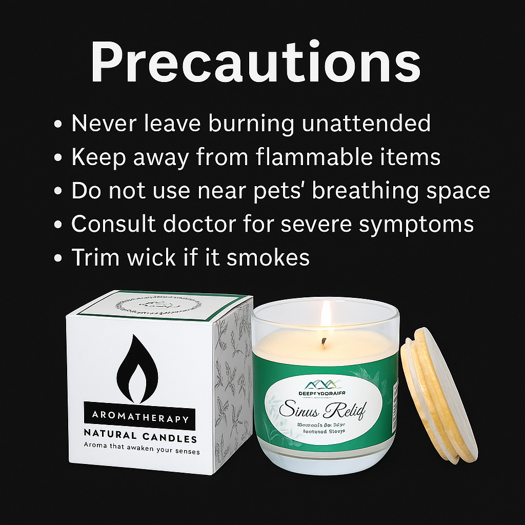 Safety precautions for Mankind Sinus Relief candle