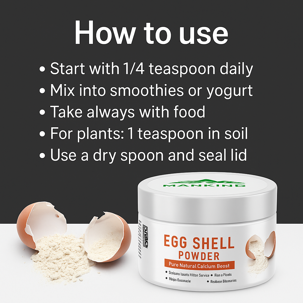 Mankind Egg Shell Powder usage instructions