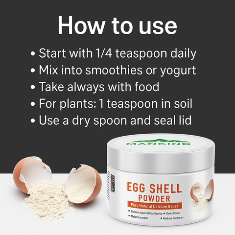 Mankind Egg Shell Powder usage instructions