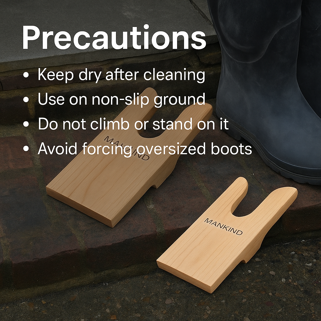 Mankind wooden boot jack safety and precautions