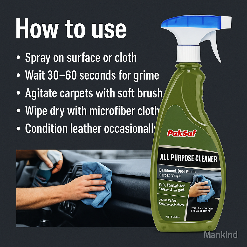 Mankind all-purpose cleaner usage steps