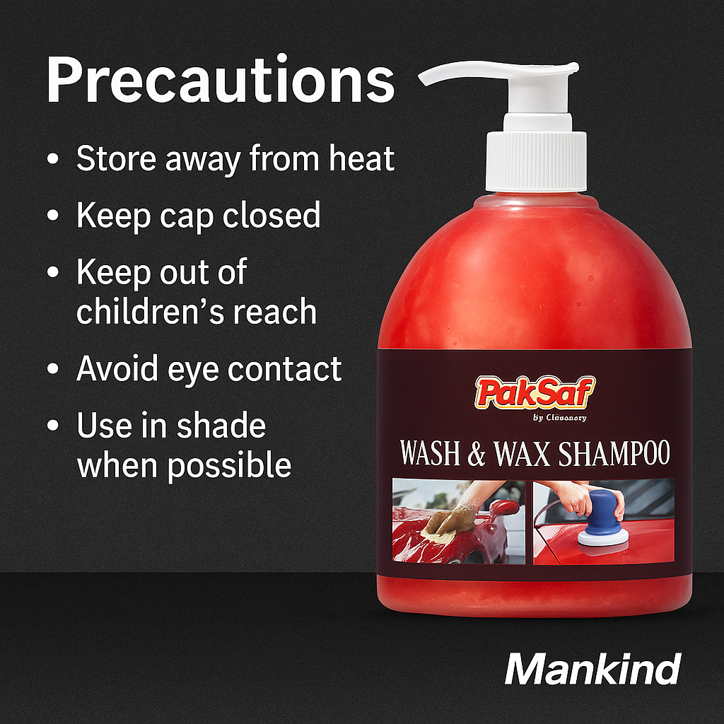 Mankind wash and wax shampoo safety precautions