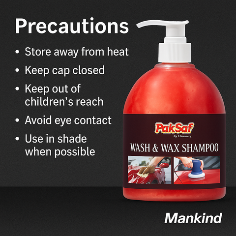 Mankind wash and wax shampoo safety precautions