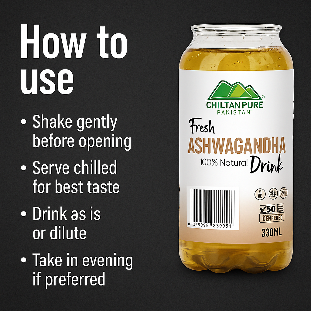 Mankind Ashwagandha Juice usage steps