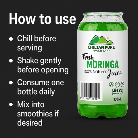 Mankind Moringa Juice usage steps