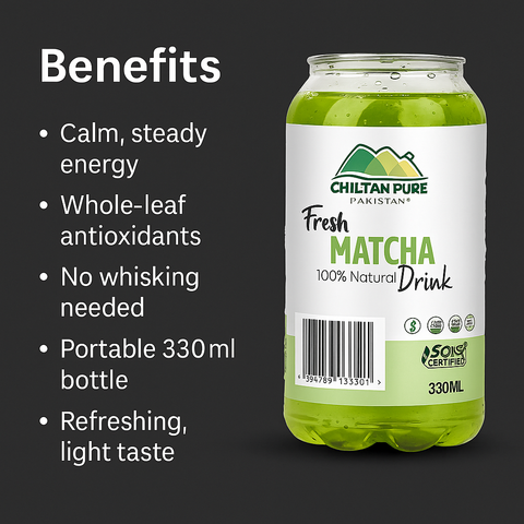 Mankind Matcha Drink 330ml key benefits