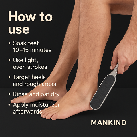 Mankind foot scrubber showing grip and scraping surface