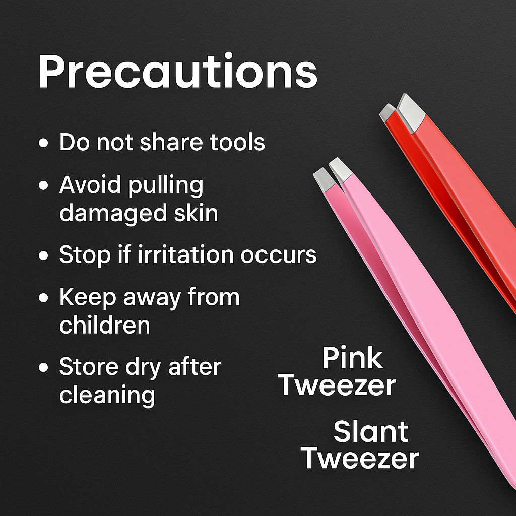 Mankind tweezers and caution instructions