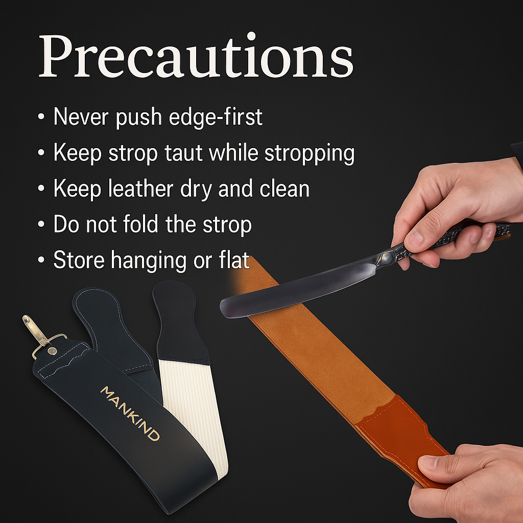 Mankind leather razor strop usage precautions