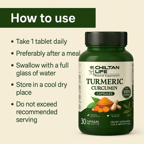 Mankind turmeric supplement usage instructions