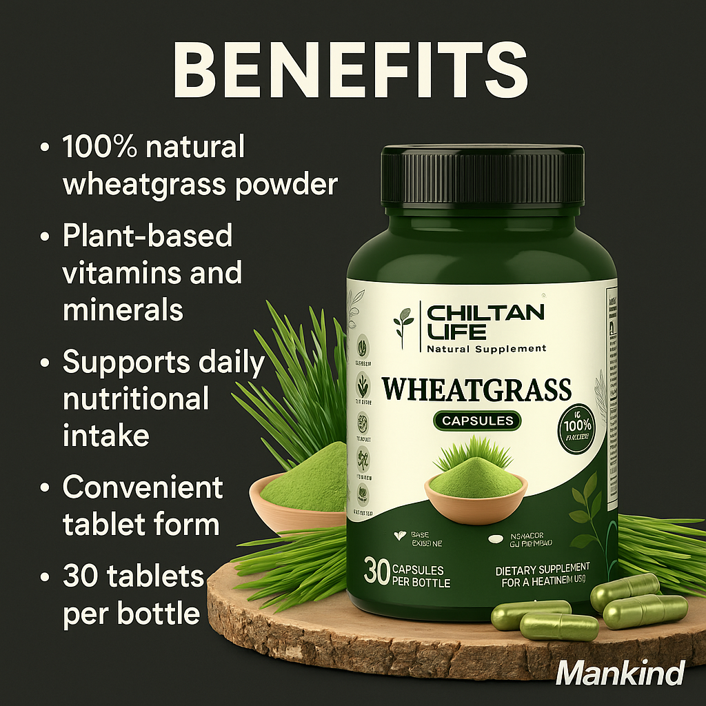 Mankind wheatgrass capsules key benefits