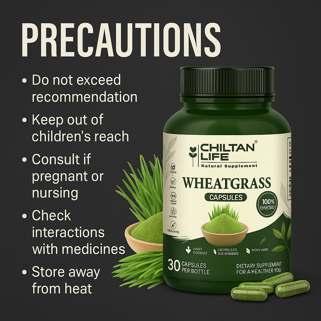 Mankind wheatgrass capsules precautions