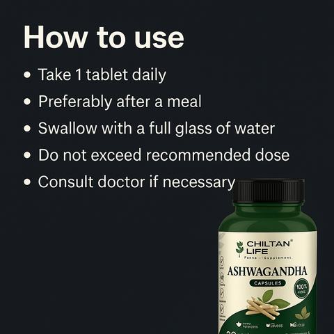 Mankind Ashwagandha tablets usage instructions