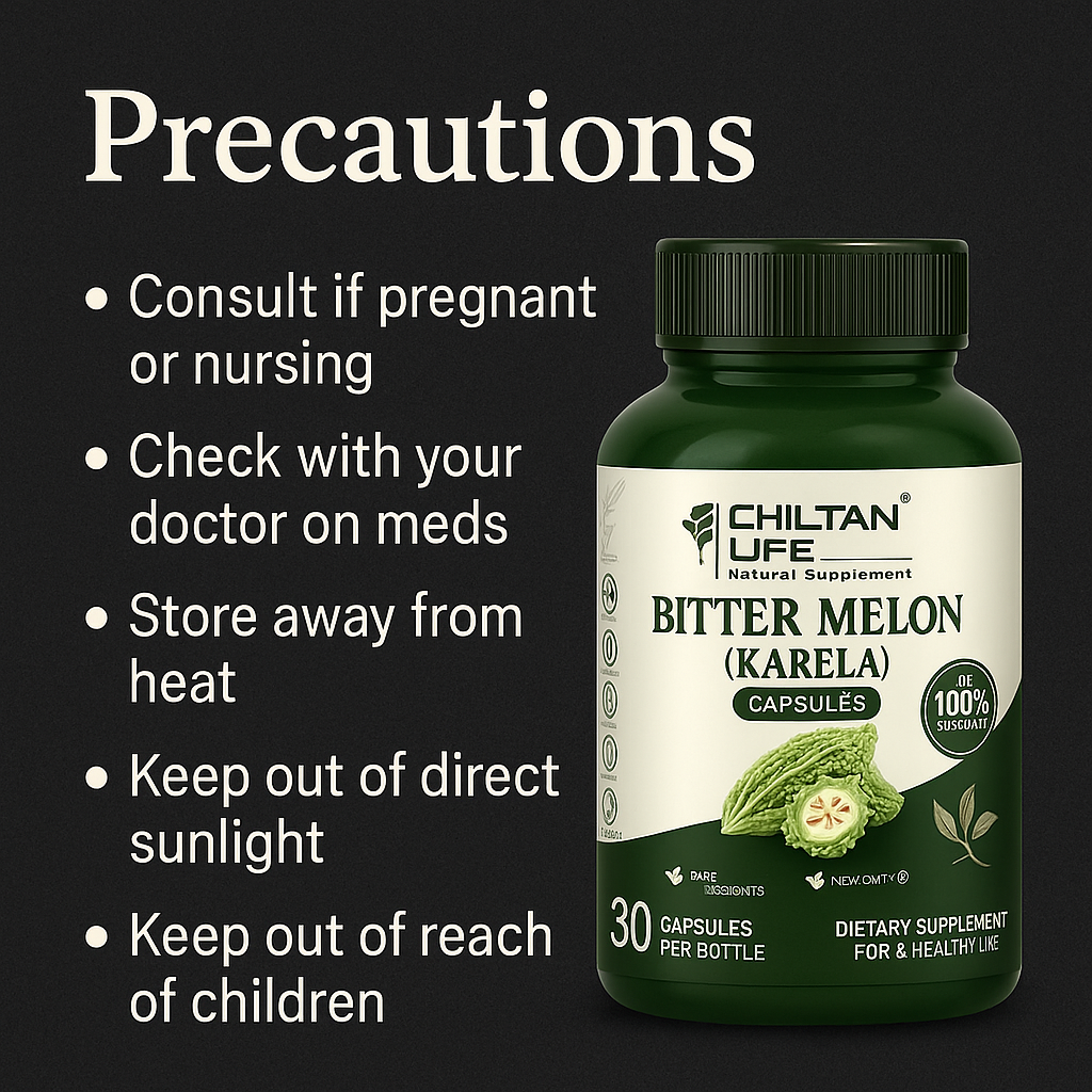 Precautions for Karela Capsule by Mankind
