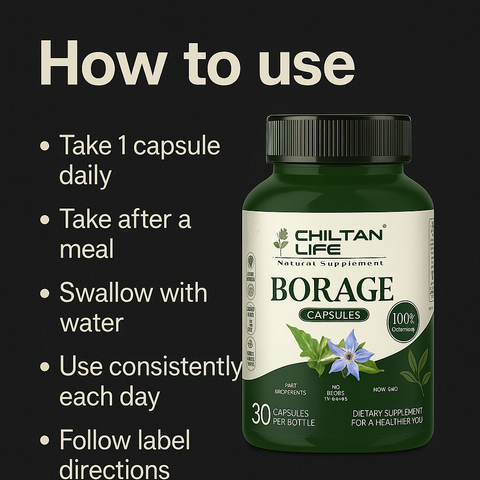 Mankind borage capsules usage instructions