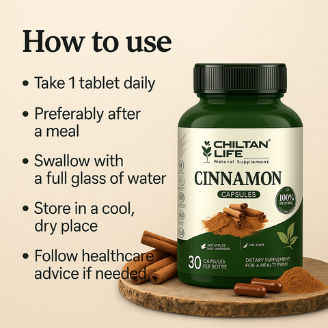 Mankind cinnamon capsules usage instructions