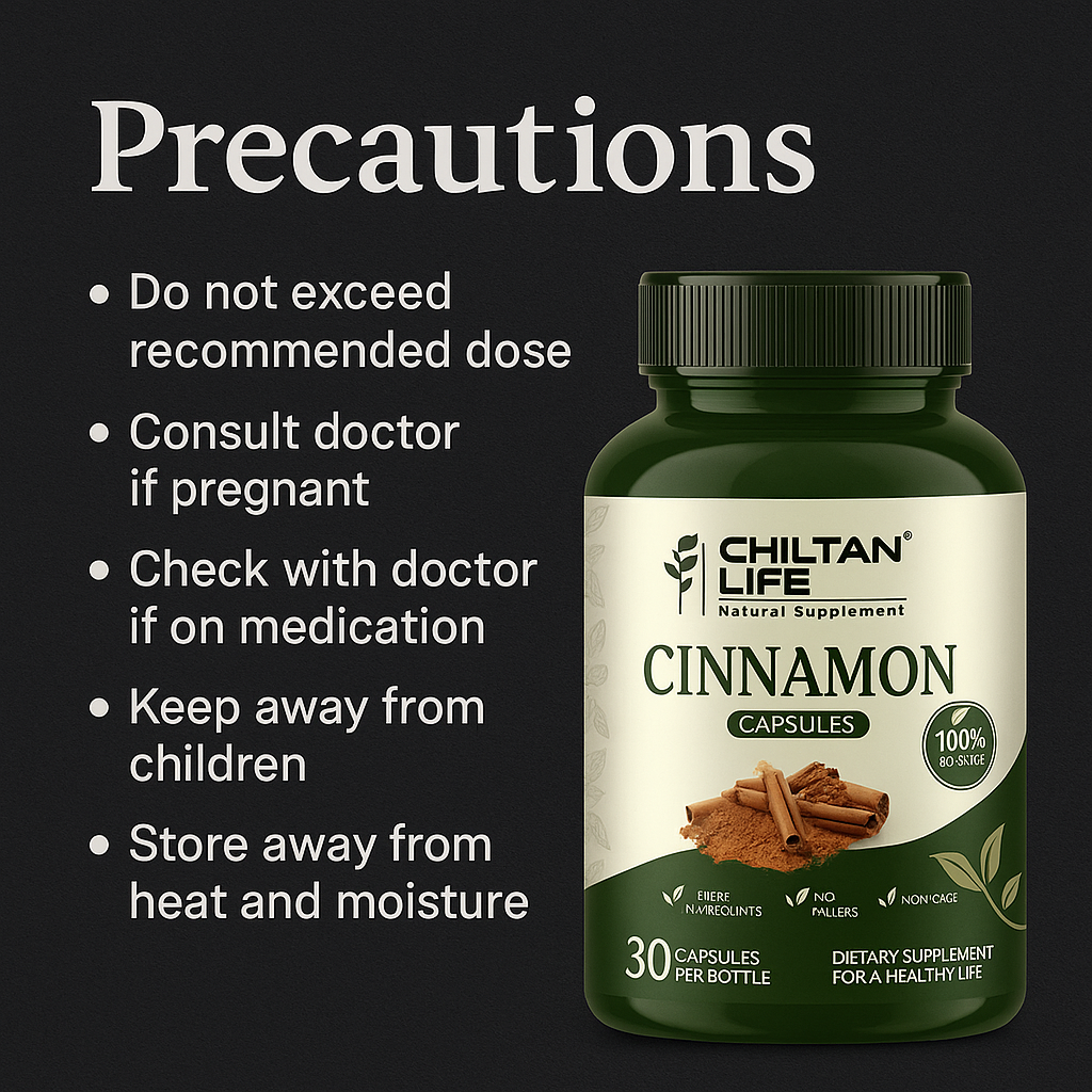 Mankind cinnamon capsules precautions