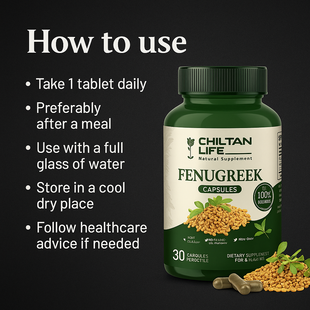 Mankind fenugreek capsules usage instructions