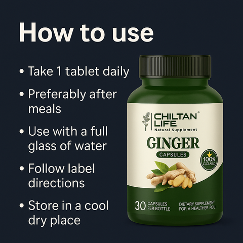 Mankind Ginger Capsules dosing and usage
