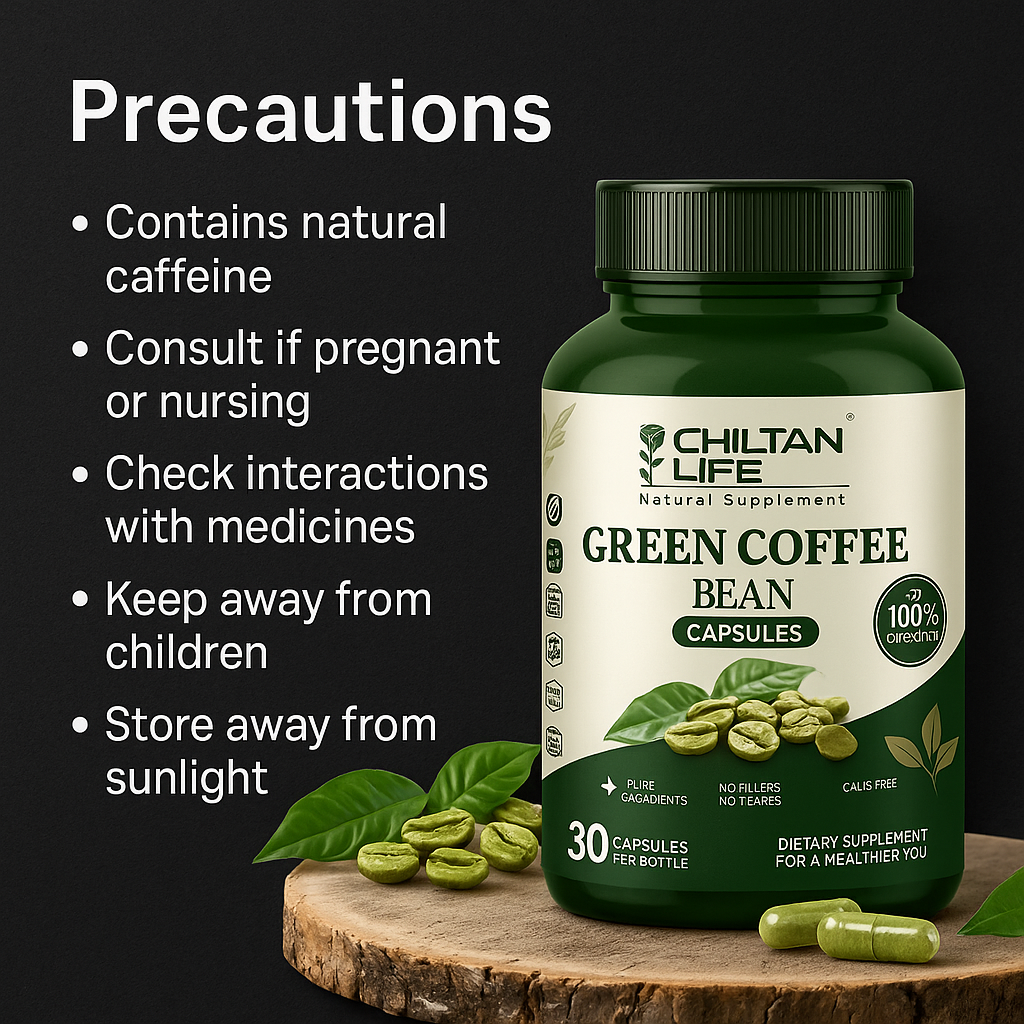 Mankind green coffee bean capsules precautions