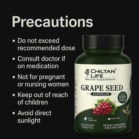 Mankind grape seed product precautions